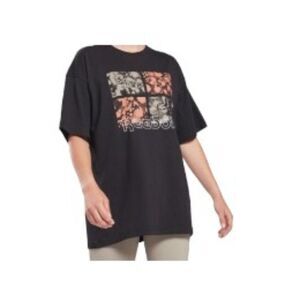 Reebok Cotton Graphic-Print Tee Black XL NWT